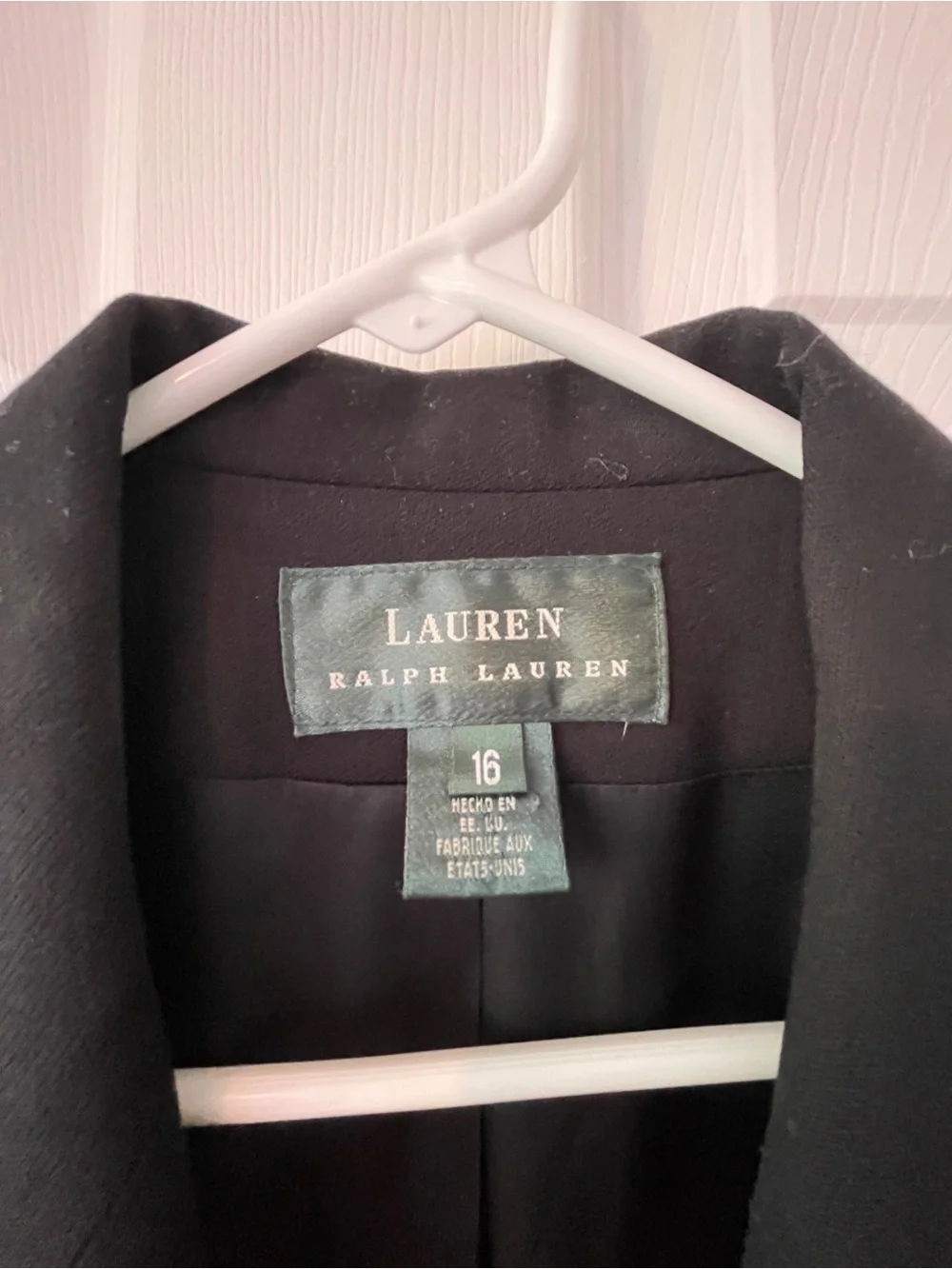 Ralph Lauren Black Blazer with Gold Logo Label - Picture 3 of 5